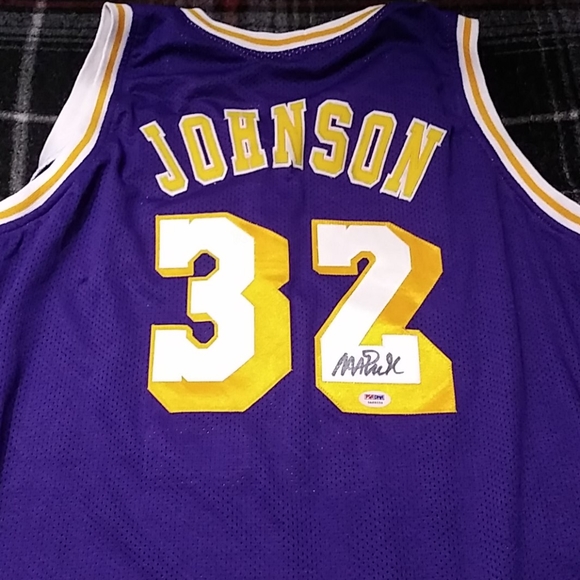 autographed magic johnson jersey